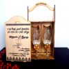 cutie personalizata nasi nunta cu pahare rustice