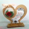 Trofeu trandafir (criogenat) inimă - La mulți ani si sănătate– Pentru șefă