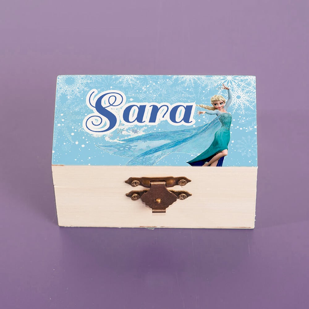 Cutiuță moț cu bănuț pentru șuviță - Elsa - Frozen