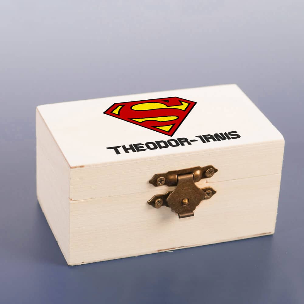 Cutiuță moț cu bănuț pentru șuviță - Superman