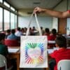 plasuta personalizata invatatoare -creioane colorate-Arta Traditiei
