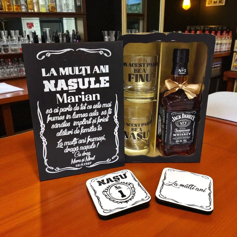 Set whiskey -aniversare nas - sa ai parte-Arta Traditiei