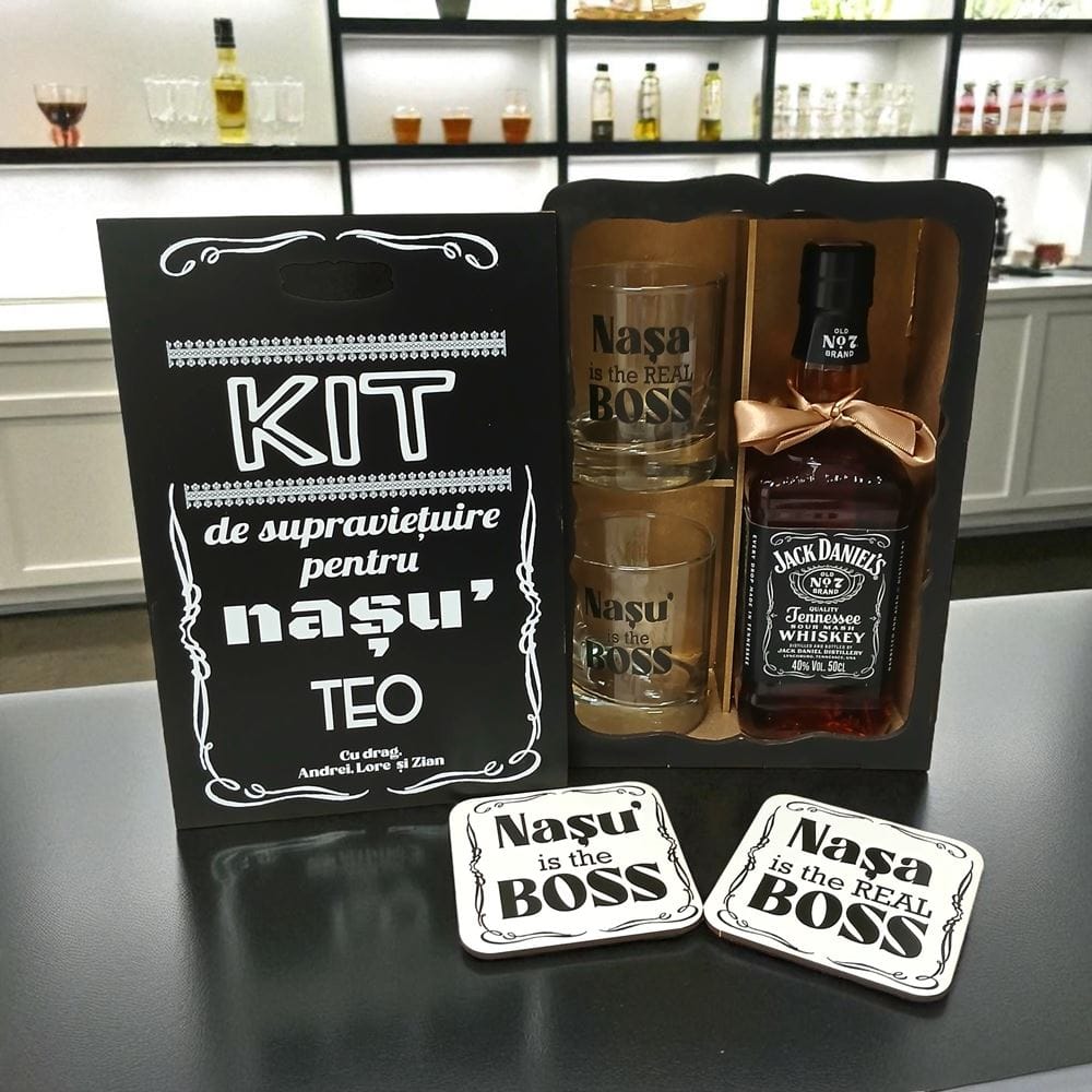 set wshiskey aniversare nas - kit de supravietuire-Arta Traditiei