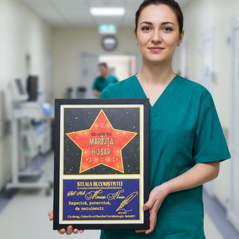 Diploma steua recunostintei -cadou asistenta medicala-Arta Traditiei