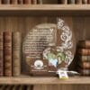 Trofeu calendar rotund -aniversare 30 ani casatorie - nunta de perla - Inima langa inima-Arta Traditiei