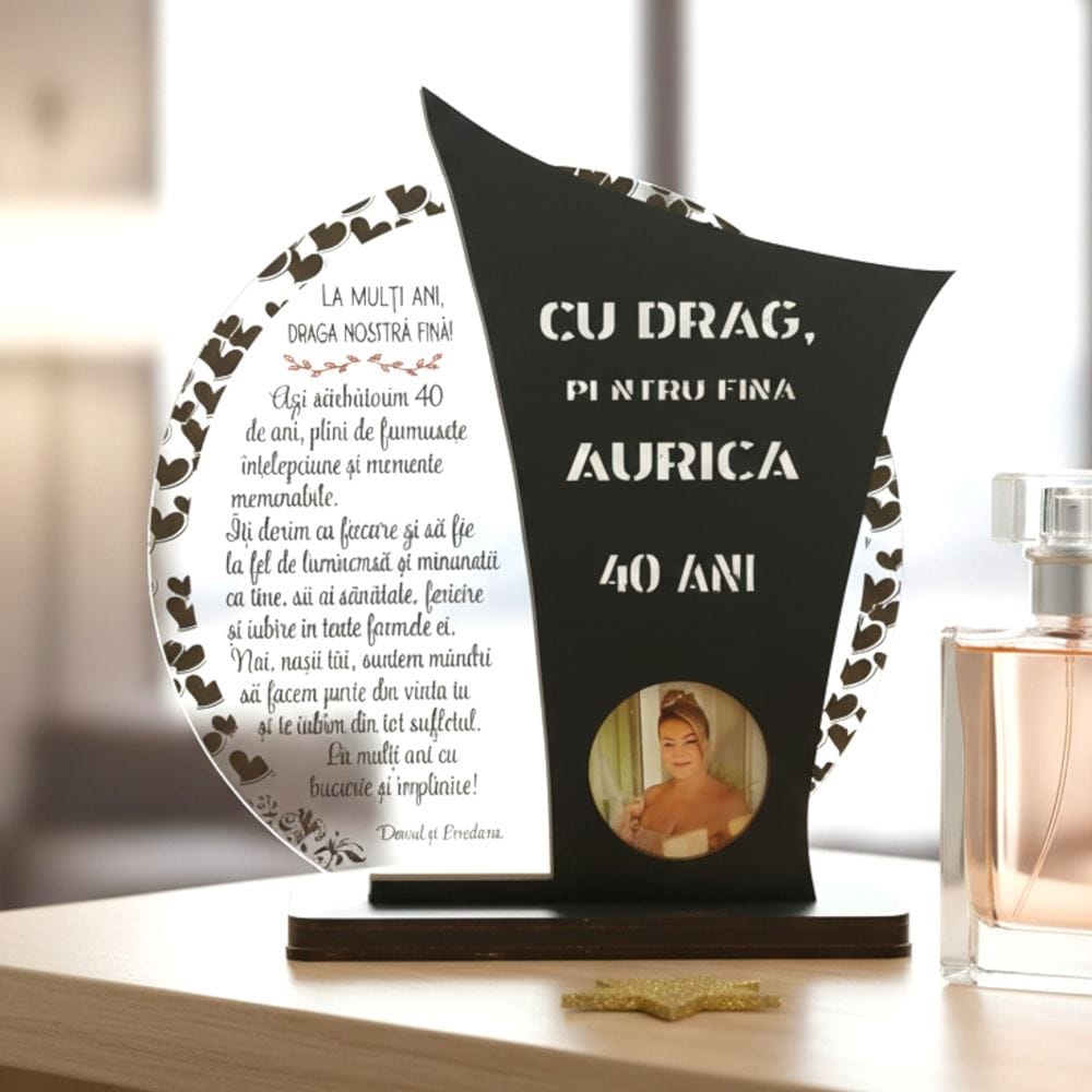 Trofeu cupa colturi - aniversare fina - 40 ani-Arta traditiei